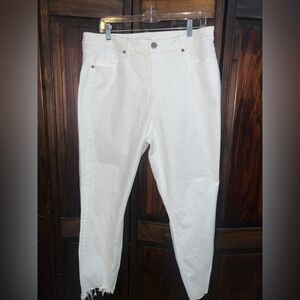 LOFT white‎ curvy skinny crop  Denim Pants 14